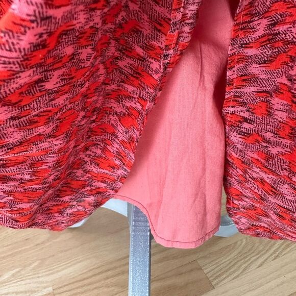 Joie Tiered Sleeveless Tea Rose Tiered Maxi Cheetah Print Red Sun Dress size XS - Picture 9 of 11